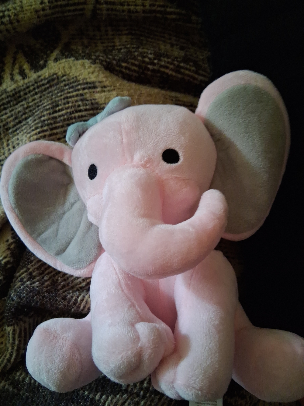 Plush Pink Elephant Stuffed Animal Toy - Soft Cuddly Companion